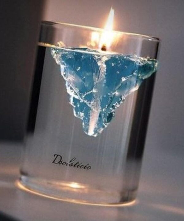 Blue ice Gel Candle